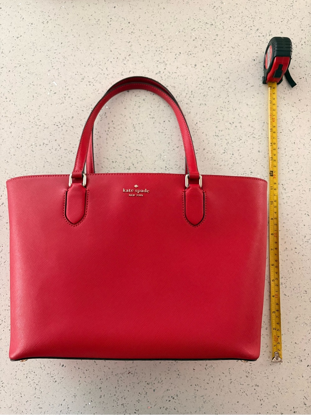 Kate Spade Laurel Way Medium Dally Saffiano Leather Tote - Candied Cherry Red